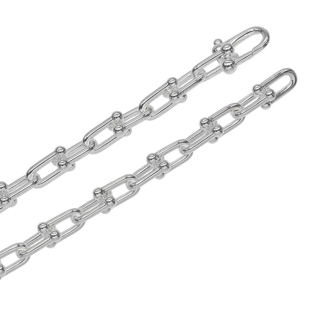 TIFFANY&Co. hardware small link Necklace Silver925 43g Women Used