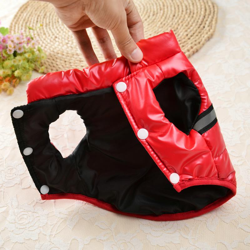 Thermal Quilted Pet Vest with Reflective Safety Strips Winter Clothing for Dogs Cats Small Breeds Teddy Bichon Clothes