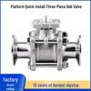 Sanling Sanitary High Platform 3-Piece Clamp Ball Valve