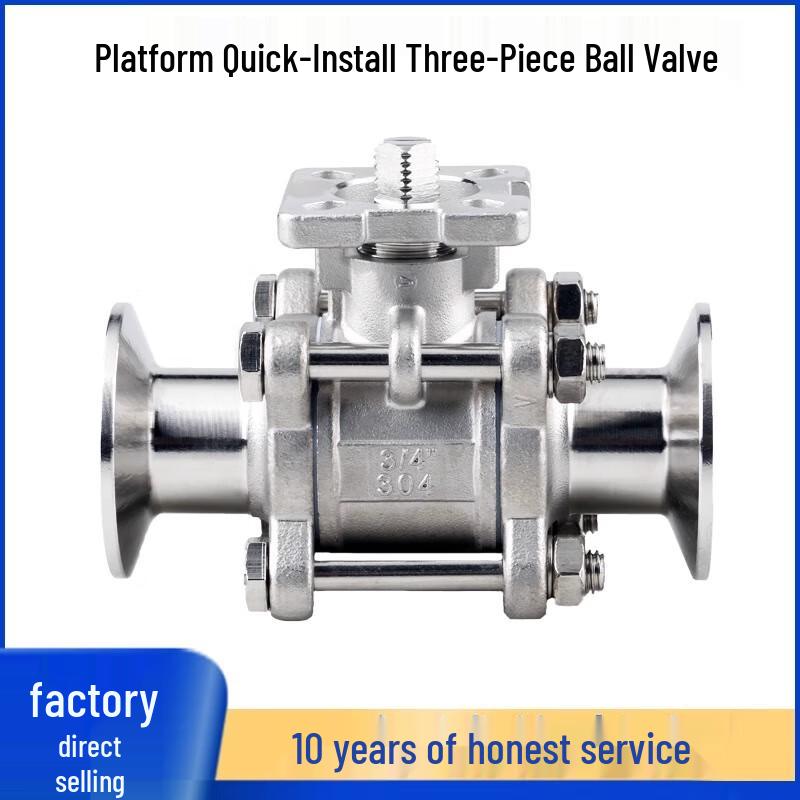 Sanling Sanitary High Platform 3-Piece Clamp Ball Valve