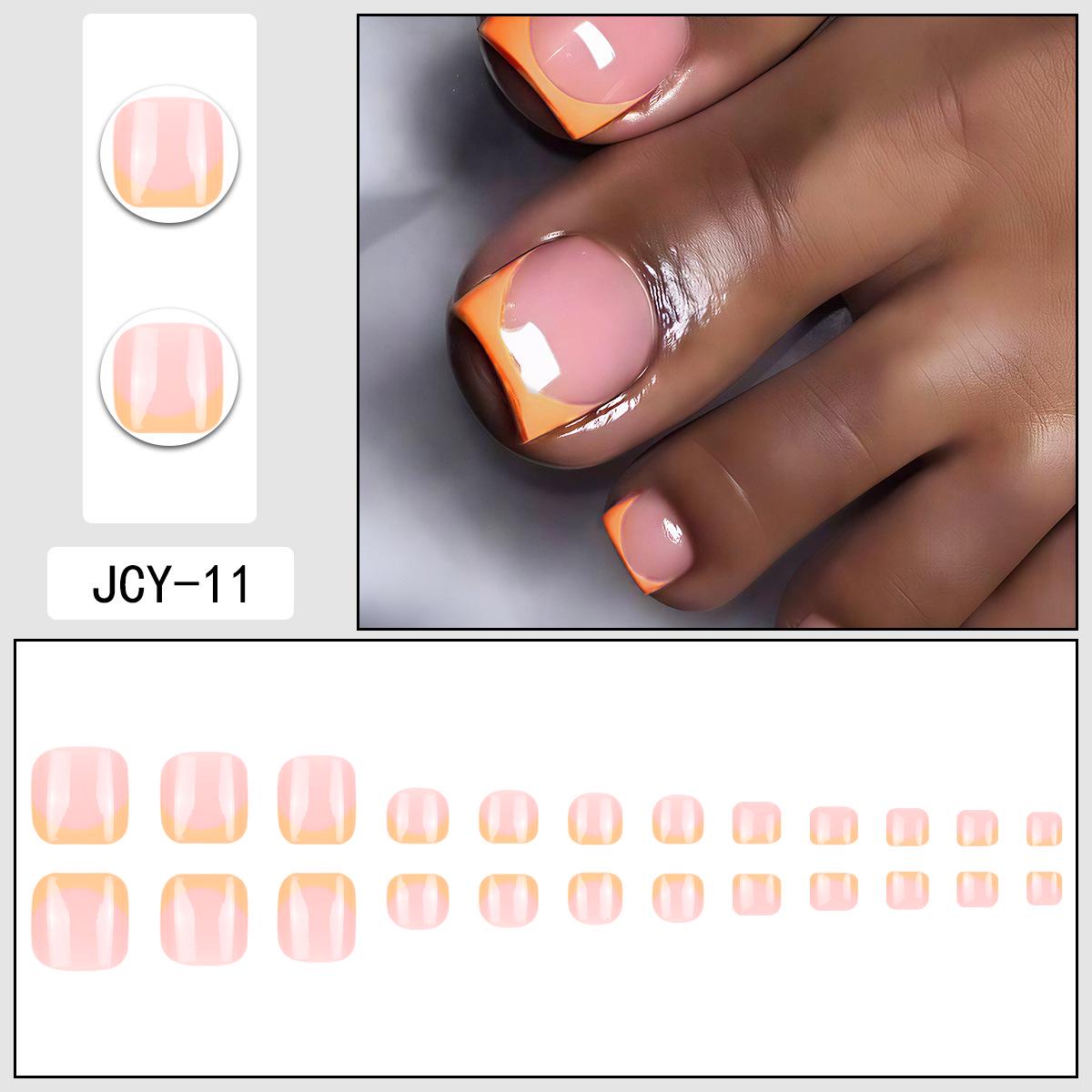 

Fluorescent Yellow French Manicure & Pedicure Stickers Glue Type