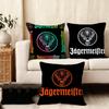 Classic Brand JJagermeister Cushion Cover Plush Fabric Soft DoubleSided Printed Sofa Warm Winter Home Child Gift Pillow Case