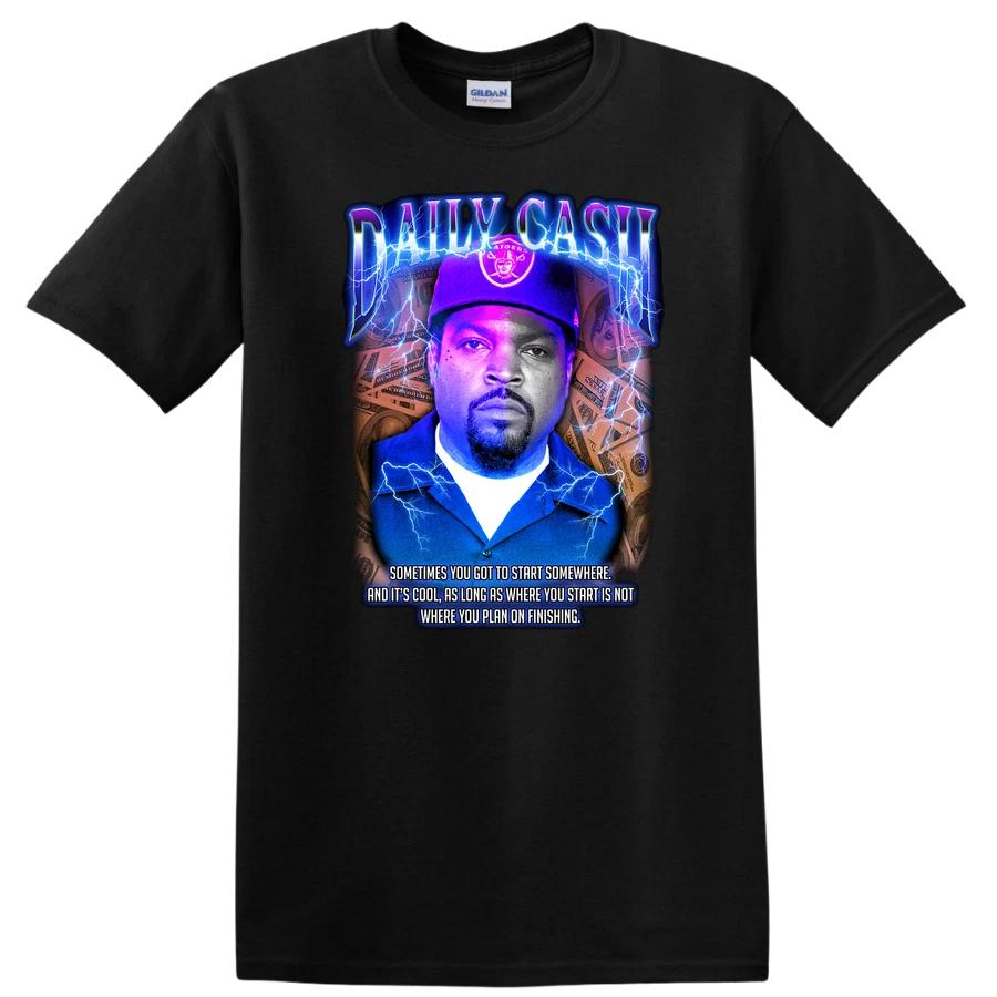 DAILY CASH T Shirt Funny Motivational Quote Graphic Tee for Success Enthusiasts L