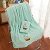 Cartoon Embroidered Rabub Towel Two-piece Set Coral Fleece Children's and Adult Face Towels Are Soft and Absorb Water Without Shedding Hair.