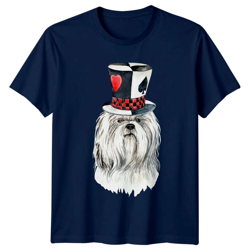 Dog Wearing Card Hat Animals Unisexs TShirt Cute Graphic Tee