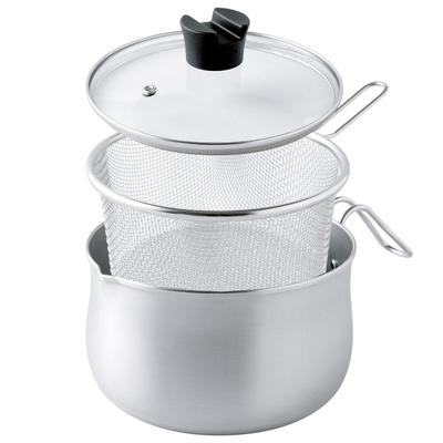 With Functions and Induction Glass Lid Chops and Frying Steamer Stainless Steel with Preferred by Major Restaurants Multi-Pot Strainer, 9-in-1