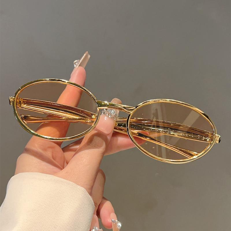 KAMMPT Oval Sunglasses Men Fashion Vintage Outdoor Casual Shades Women 2026 Trendy Retro Luxury Brand Design Decor Sun Glasses