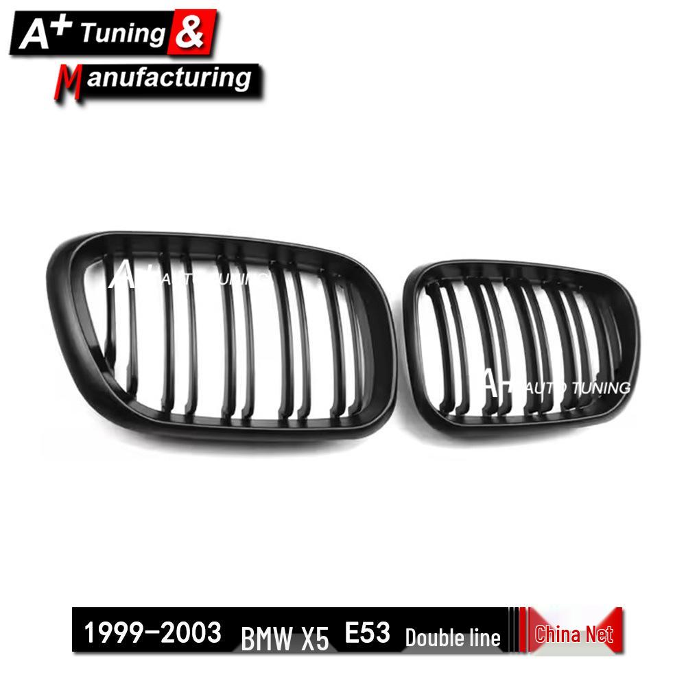 Matte Black Double Line Grille for BMW X5 E53 (1999-2003)