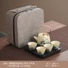 Ru Kiln Tea Set 1011 New Household Ru Kiln Kung Fu Tea Cup Anti-scalding Teapot Tea Tray A complete set of gift boxes