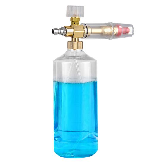 1L Bottle Cleaning Watering Can Adjustable Nozzle 4000 PSI Transparent Cavity with Scale