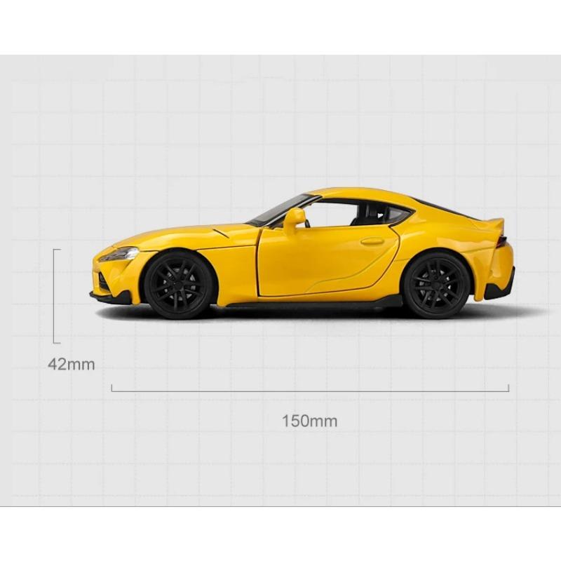 1/32 Toyota Supra GR Fast & Furious Supercar Alloy Car Model Sound and Light Pull Back Children's Toy Collectibles Birthday Gift