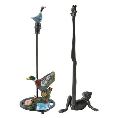 Bucolic Metal Duck Shape Toilet Paper Stand With Easy Refill Feature Unique Duck Napkin Holder For Bathroom