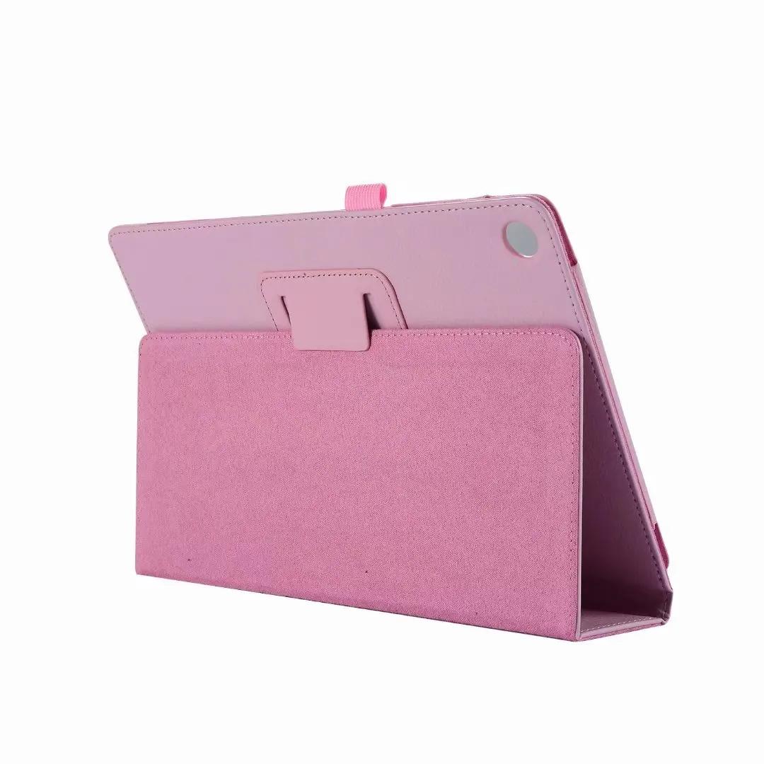 Pour Lenovo Tab 4 10 TB-X304F TB-X304N TB-X304L Étui Housse à Rabat Support Cuir PU Tab 4 Plus 10 TB-X704N TB-X704F TB-X704L Funda Tab4 10(Tab4 10 plus rose