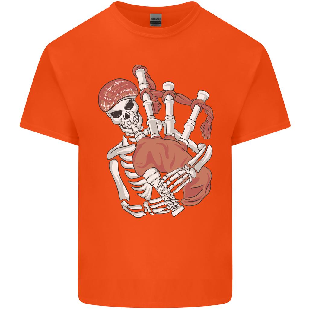 A Skeleton Playing the Bagpipes Unisexs Light Cotton TShirt