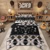 Erosebridal Western Aztec Comforter Set King Size, Boho Farmhouse Bedding Set for Kids Boys Teens Ethnic Southwest Bull Skull Cow Quilt Amer