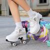 Scarpe da Ginnastica con Ruote Bambino / Bambina Scarpe con Ruote Deformabili Scarpe Pattini a Rotelle Scarpa da Skate Bambina Scarpe da Skate Bambino