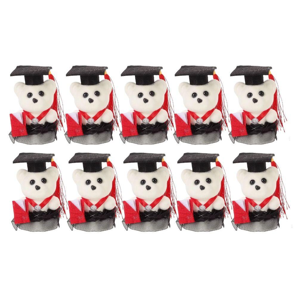 10 pcs/set Celebrate Party Graduation Bear Doll Bouquet Bachelor Bear Plush Toy  Kids