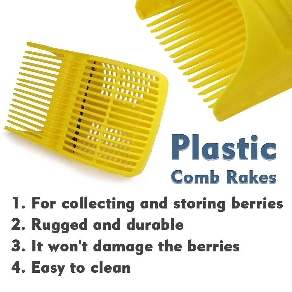 1pc Handheld Portable Berry Blueberry Picker Plastic Comb Rakes Picking Collection Fruit Collecting Scoop Farm Orchard Harvester