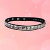 Black Pu Leather Square Rivets Gothic Punk Chokers Collar Choker Necklace For Goth Sexy Women Girl Cosplay Party Jewelry