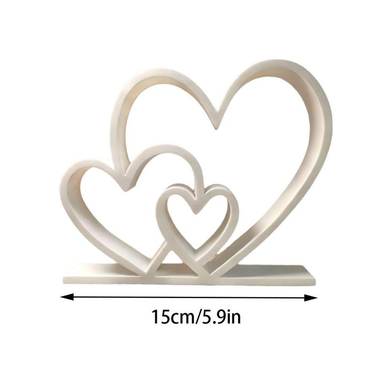 New Heart Sculpture Valentine Gift Black White Modern Design Bookshelf Desktop Decor Home Decor Art Minimalist Love Decoration