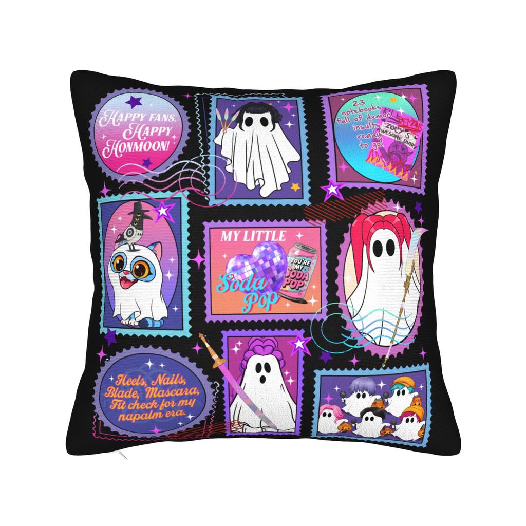 KPop Demon Hunters Huntrix Mira Witch Pillowcase Printing Polyester Cushion Cover Decorations Throw Pillow Case Cover Home