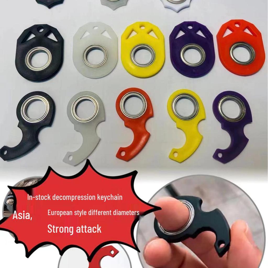 Second Gen Fingertip Fidget Keychain Spinner - Anti-Anxiety Toy