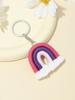 Handmade Cotton Rainbow Tassel Keychain Charm