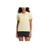 Adidas Own The Run Tee Logo Print Round Neck Short Sleeve T-Shirt Women Tops Yellow IV5489