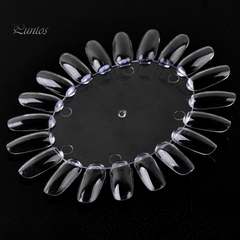 Puntos Nail Art 20 Colors Acrylic False Tip Practice Round Wheel Mould DIY Display Tool