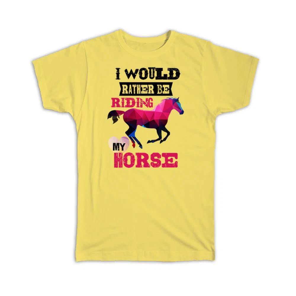 

Gift T-Shirt : Mosaic Horse Cute Quote Sign For Teen Room Decor Animal Lover S