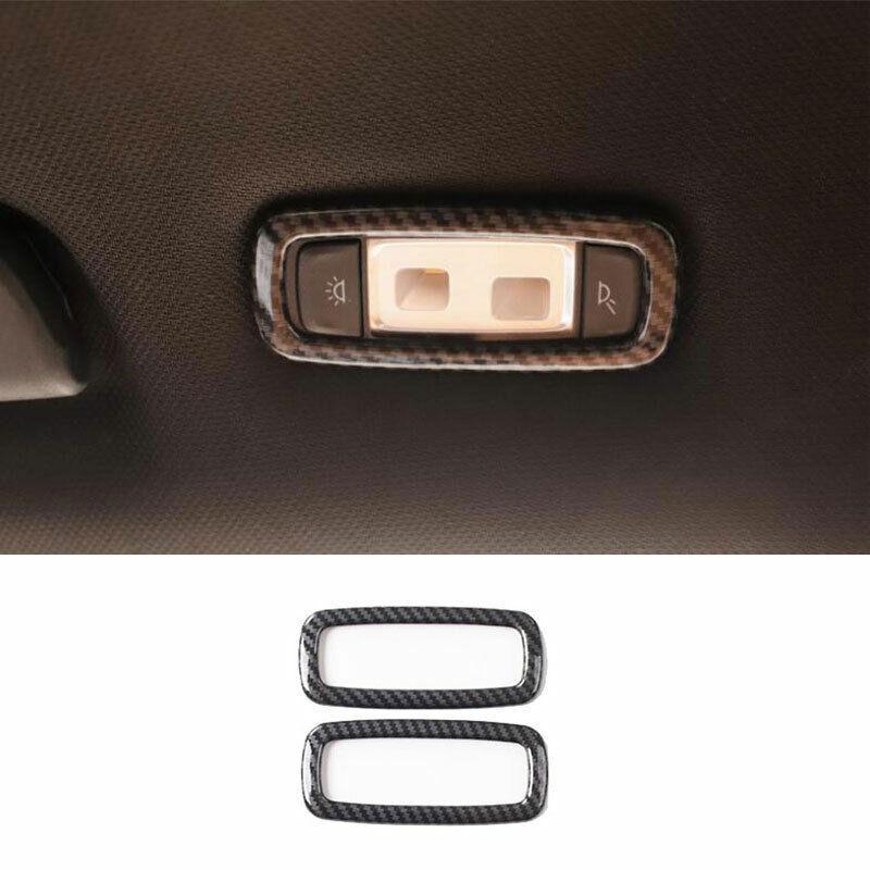 ABS Carbon Fiber Rear Reading Light Lamp Frame Trim For BMW 5 Series 2018-