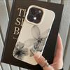 Black and White Floral Pattern TPU Phone Case Suitable for iPhone 17 16 15 14 13 12 11 Pro/Max/Plus Anti Drop Back Cover