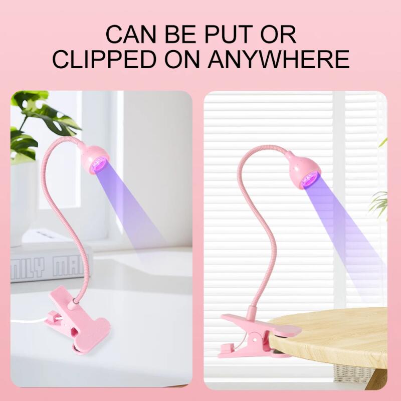 Lampă LED UV pentru Uscarea Ojei Gel, Clip-On, Flexibilă, Birou, Mini, Portabilă, USB, Lampă UV pentru Unghii, Uscător cu Lumină UV pentru Salon de Manichiură