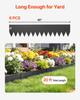 Galvanized Steel Landscape Edging, 6-Pack 1016 x 203 mm Metal Edging for Landscaping with 6 Mounting Clips, Bendable Metal Garden Edge Border for