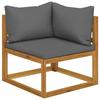 Maison Exclusive - Salon de jardin 6 pcs avec coussin Bois d'acacia solide