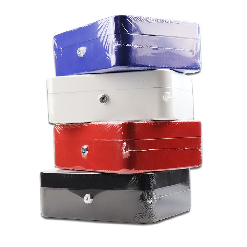 Portable Steel Cash and Jewelry Storage Box with Key Lock