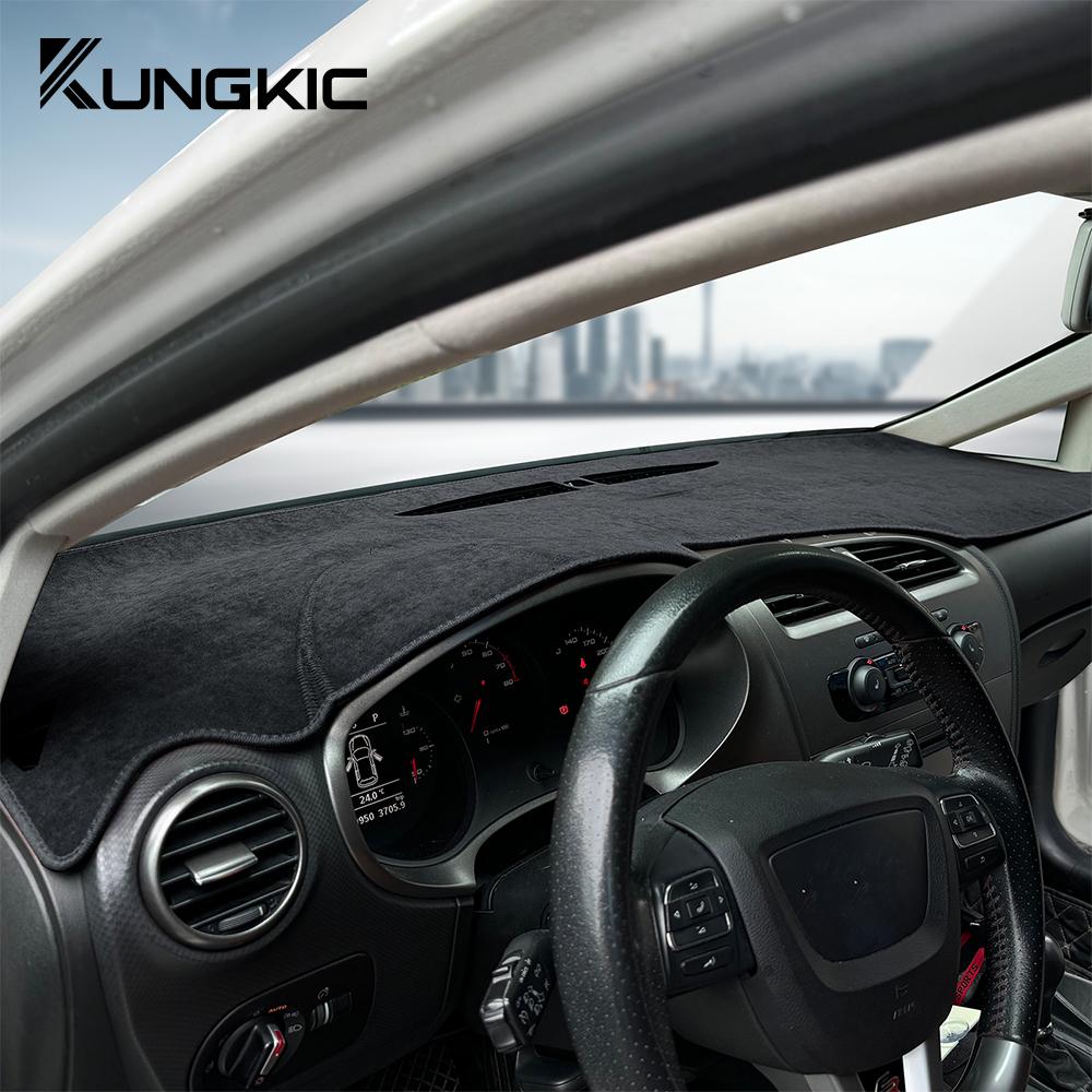 Flanell Armaturenbrettauflage für Seat Leon 2 MK2 2005 2006 2007 2008 2009 2010 2011 2012 Auto Sommer Sonnenschutz Armaturenbrett Matte Teppich Pad