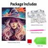 Halloween witch pearl painting art full pearl handmade diy home decorations