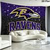Baltimore Ravens Logo Wall Tapestry Aesthetic Wall Hanging Printed Fabric Blanket Decorative Tapestries for Bedroom Living Room Home Decor