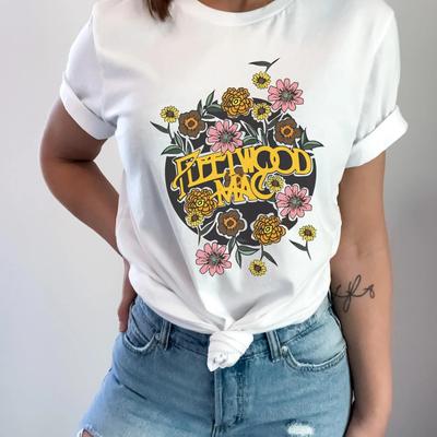Fleetwood Mac Kapela Potisk Tričko Letní Nové Retro Unisex Ležérní Módní Tričko