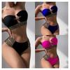 2023 European & American Solid Color Bikini Swimsuit for Beach & Hot Springs
