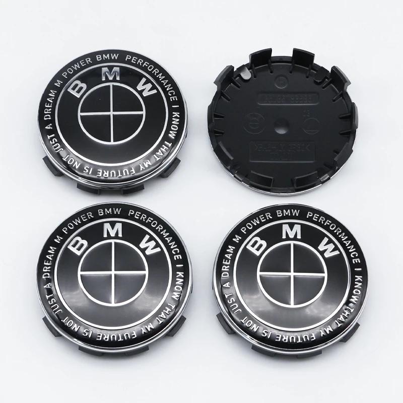 For BMW M 4Pcs 56MM 68MM Car Wheel Center Cap Hub Covers For BMW M Logo E84 E83 X1 X2 X3 F48 G01 X4 X5 X6 Badge Auto Tuning Accessories