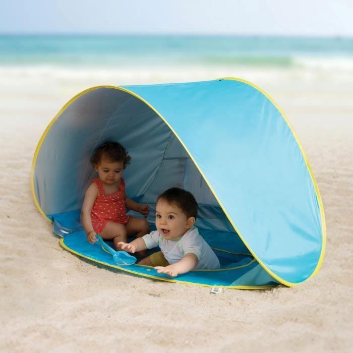 LUDI Tente de plage et piscine pour bébé - en tissu avec protection UV 50 - dès 10 mois