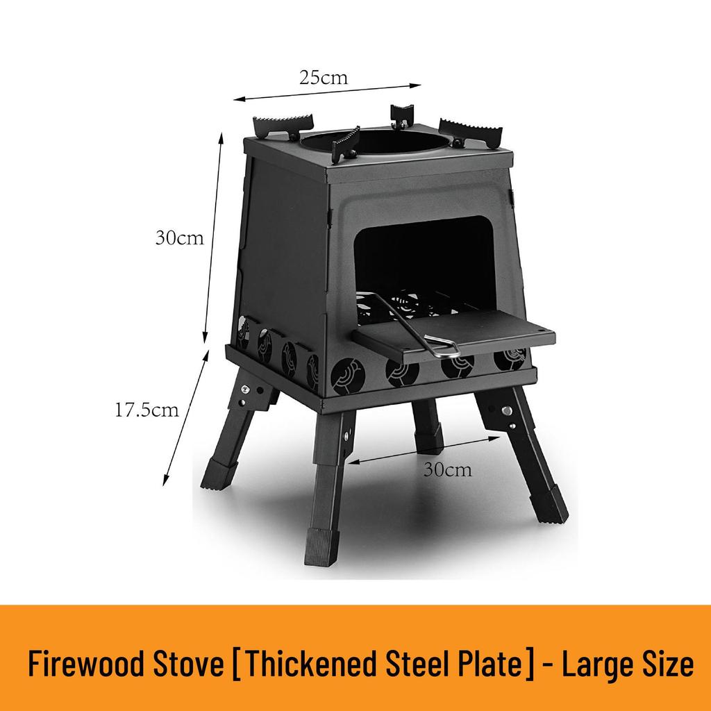 Portable Outdoor Folding Firewood Stove for Camping, Barbecue, and Picnics