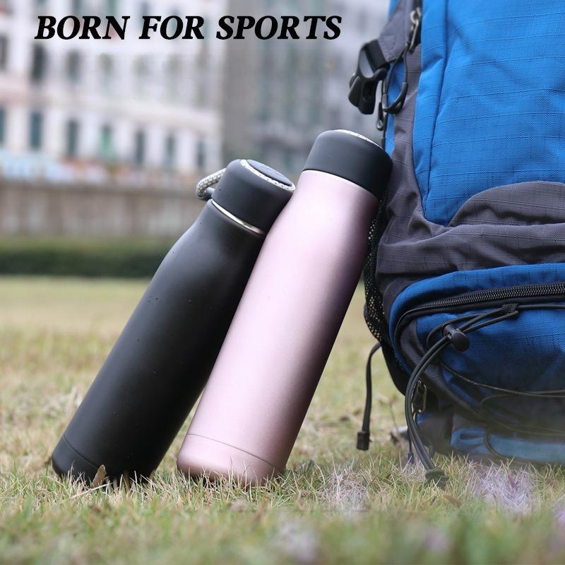 400/550ML Thermo Bottle Vacuum Flasks with Rope Stainless Steel Outdoor Travel Cups Portable Thermal Water Bottles
