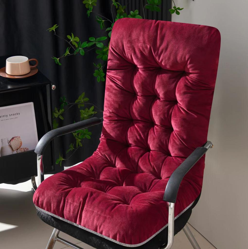 Solid Color Thicken Student Dormitory Sedentary ChairMat Home Chair Back Cushion Modern Style Office Integrated Backrest Cushion