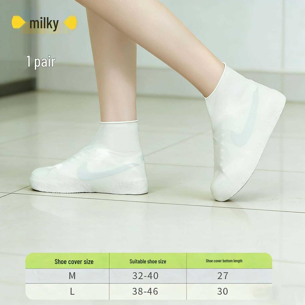 Waterproof, Non-Slip Rain Shoe Covers for Men & Women - Wear-Resistant, Thickened Latex Overshoes for Rainy Days