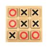 Wooden XO OX Game Interactive Wooden Family Desk Toy Thought Training Travel Toys Party Favors for Indoor Outdoor Travel Kids