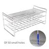 Držák trubek se čtvercovým otvorem Laboratorní vybavení Nerezová ocel odolná proti korozi 50 otvorů