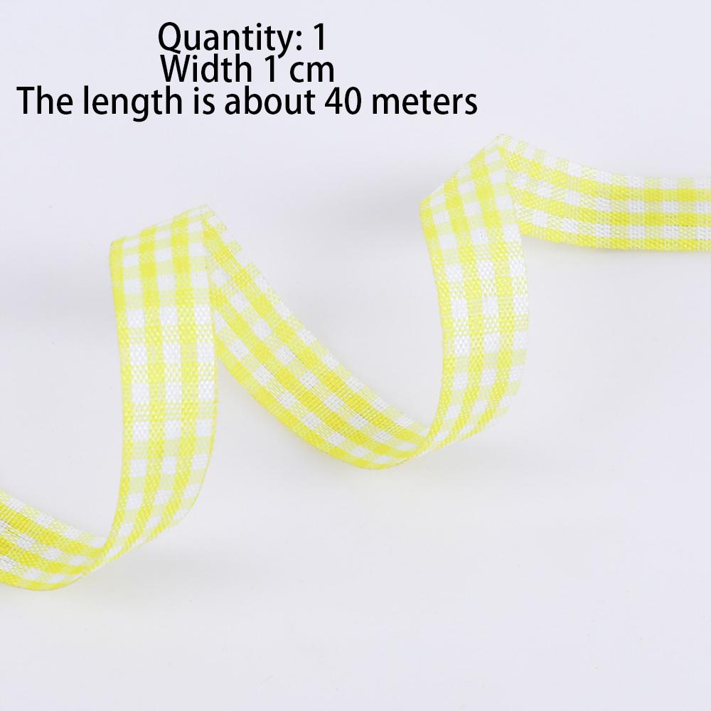 8 Rolls Plaid Ribbon Grid Ribbon Checked Polyester Ribbon 3/8" Fabric Ribbon Roll for Hair Accessories Craft Christmas Gift Wrap